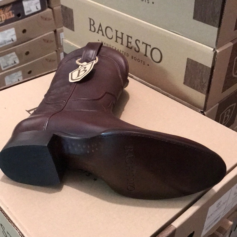 BACHESTO The Tex Coffe brown EE classic Roper boot - Picture 3 of 4